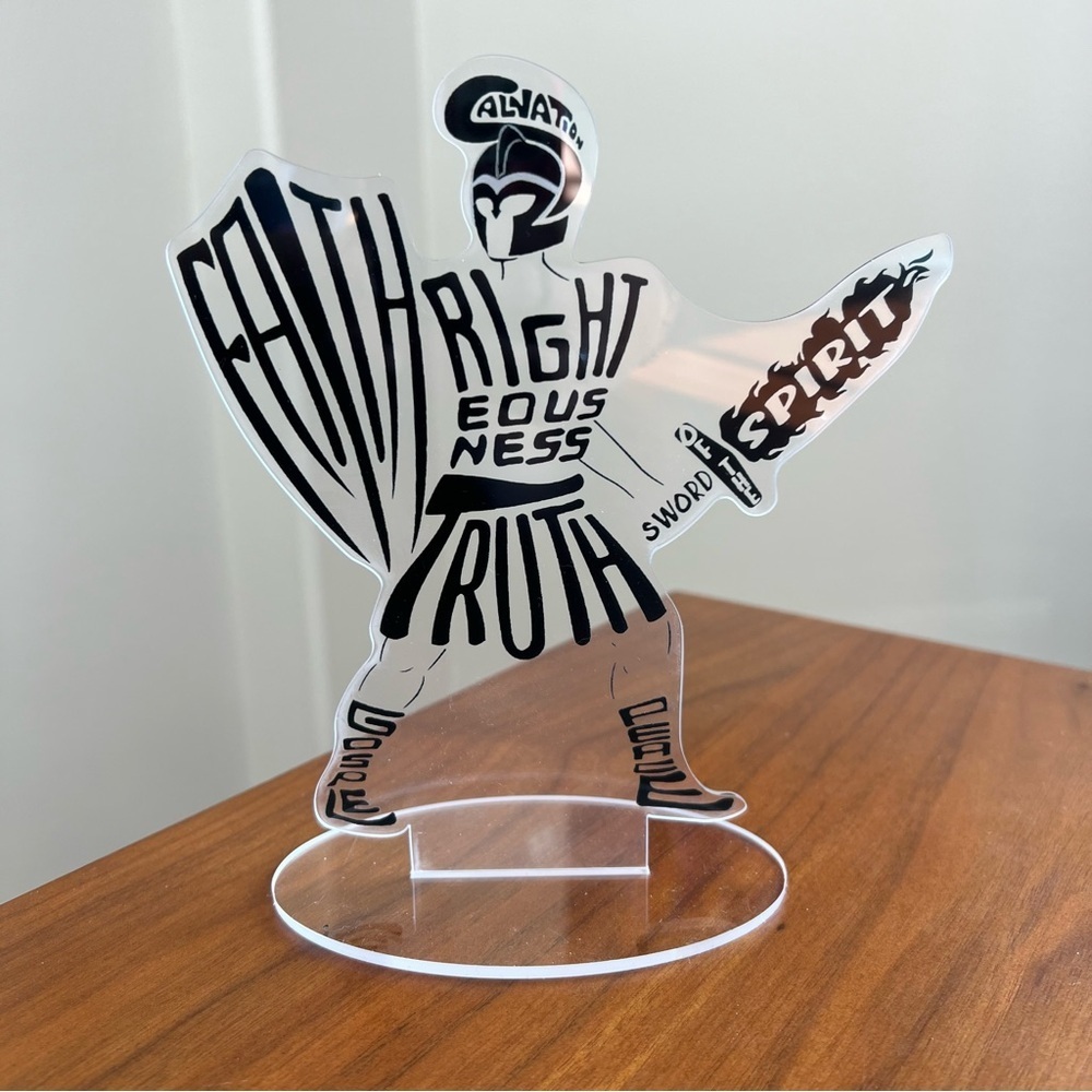 Armor of God Clear Acrylic Art Decor